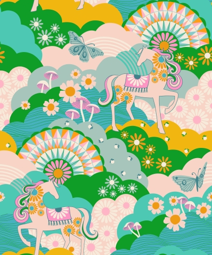 Patchwork Baumwolle - Ruby Star Society - Melody Miller - Carousel - Carousel Turquoise